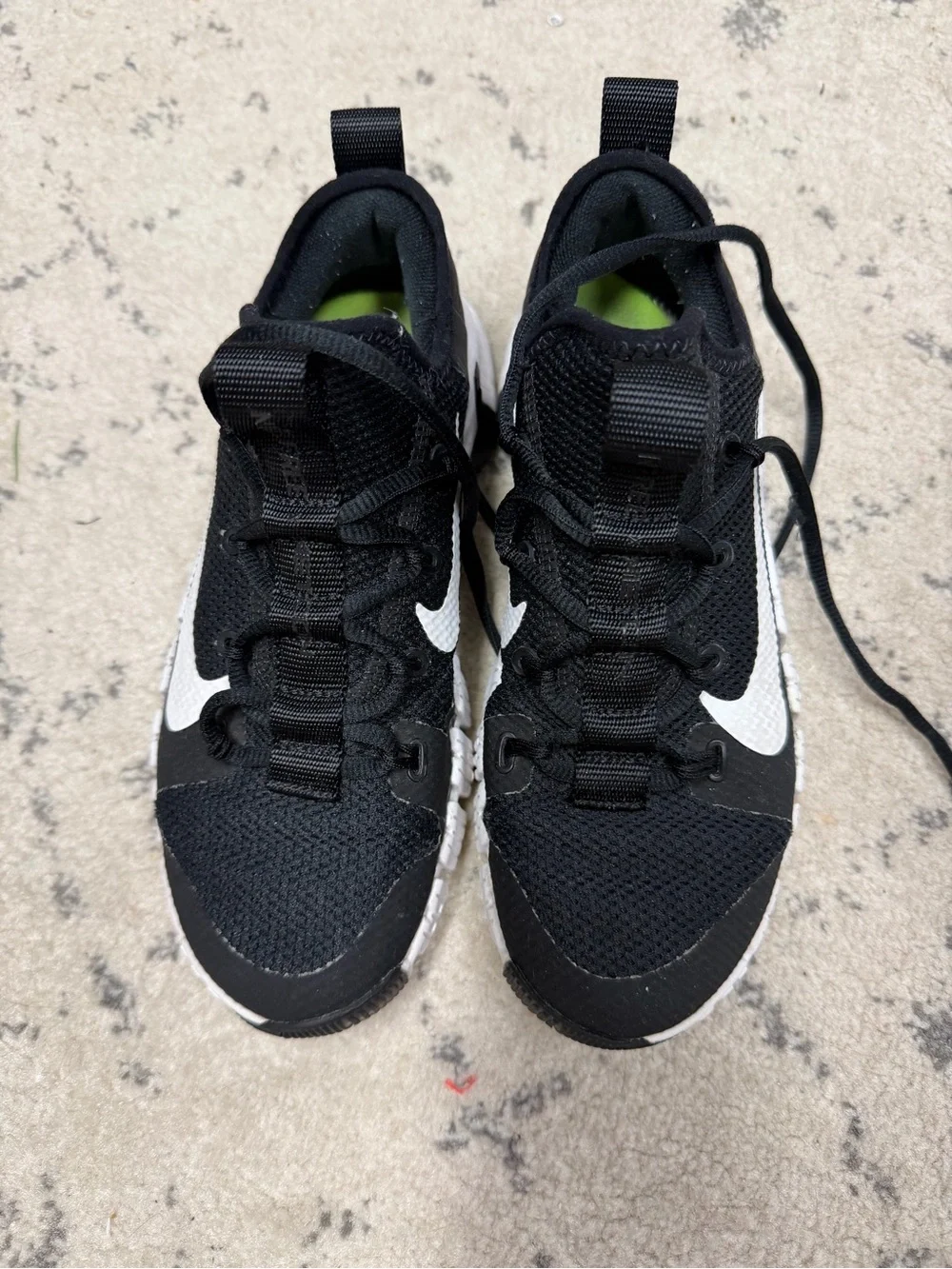Nike Black and White Mesh Running Shoes